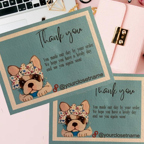 Shipping  Thank You Cards,  Order Insert Card , Thank You Card, 100 TY Cards - Picture 3 of 12